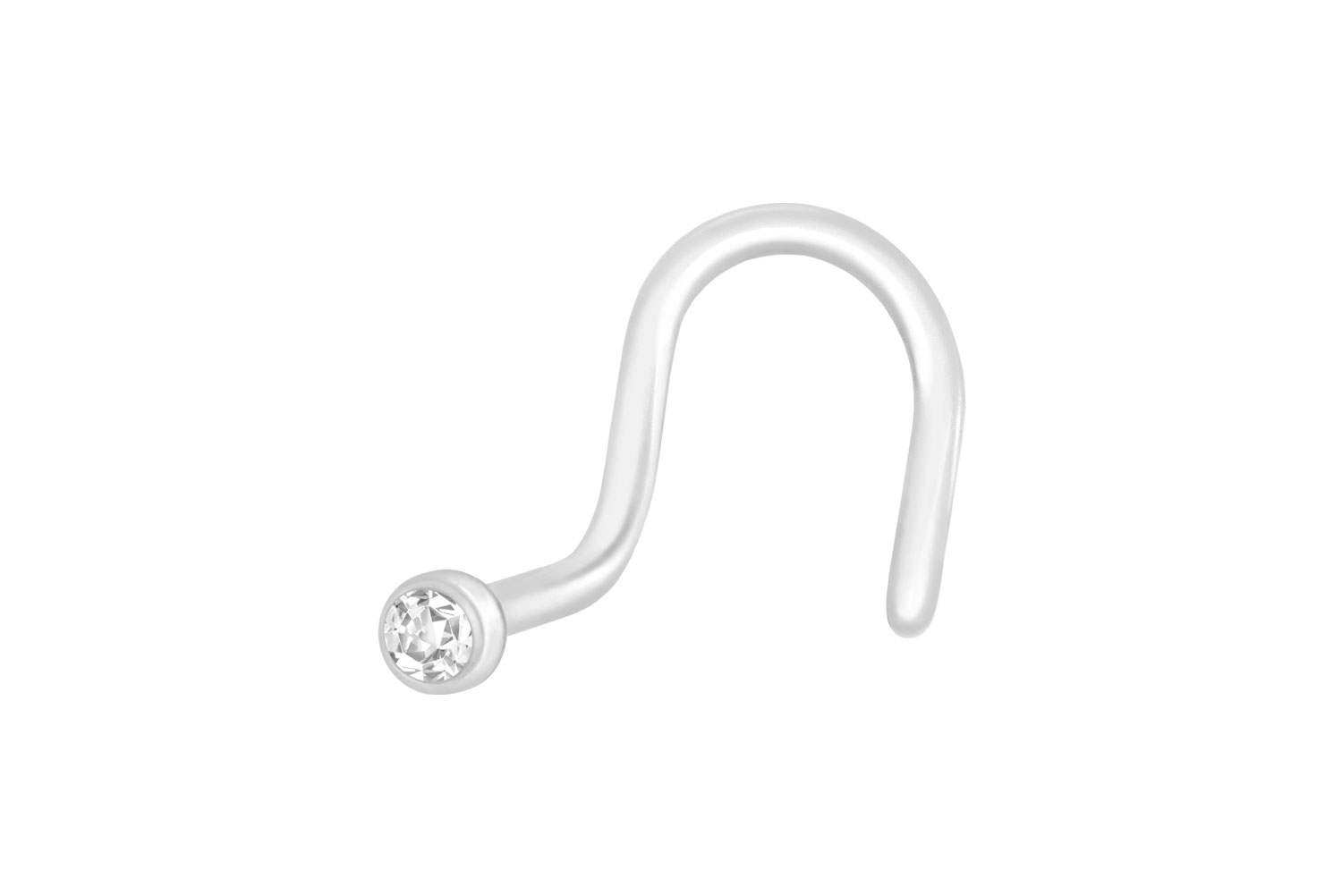 PMFK Nasenstecker Nasenpiercing Spirale KRISTALL - flexibel